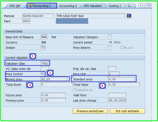 Accounting View 1 In SAP MM
Material Master in SAP। SAP Material Master Views।