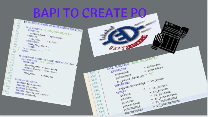 Create Material PO using BAPI_PO_CREATE1 |BAPI_PO_CREATE  SAP Function module – Create Purchase order.
