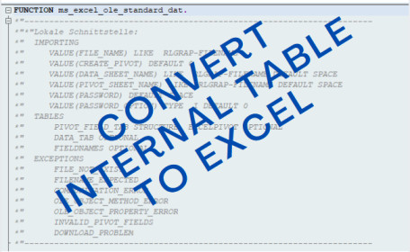 Convert internal table to excel format in SAP ABAP