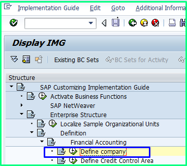 Define Company Code in SAP