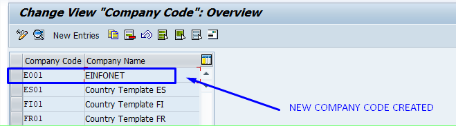  Create Company Code in SAP use  of TCODE OX02