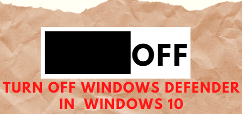 How to turn off antivirus in windows 10