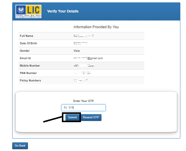 Link Pan with LIC Policy