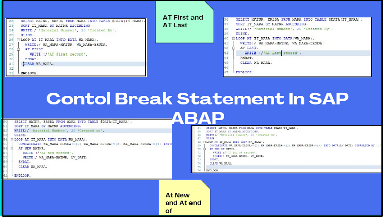 Control Break Statements in SAP ABAP