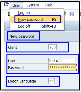 How to change password in SAP