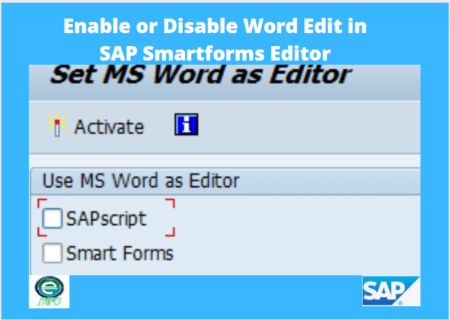Enable or Disable Word Edit in SAP Smartforms Editor