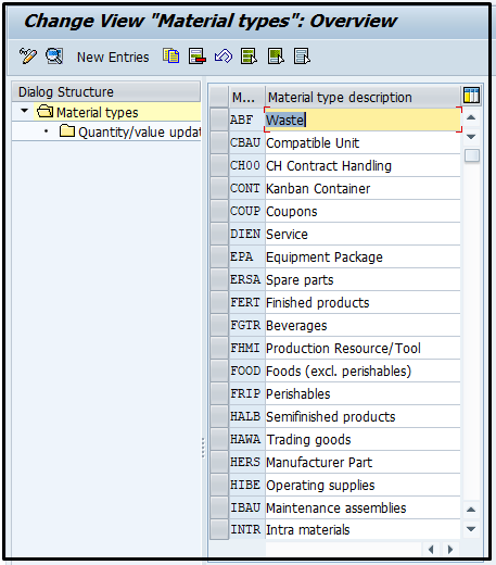 How to Create Material Types in SAP
