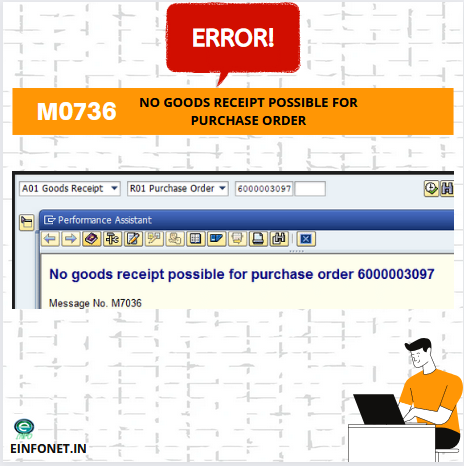 no goods receipt possible for purchase order
