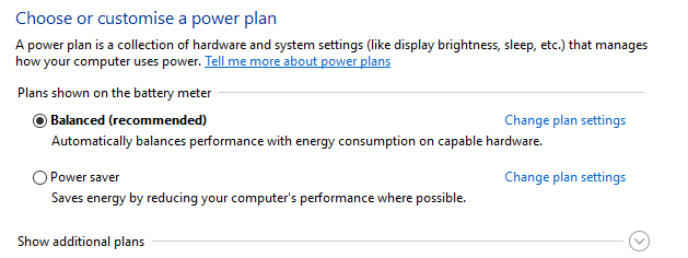 How to Change Power Settings